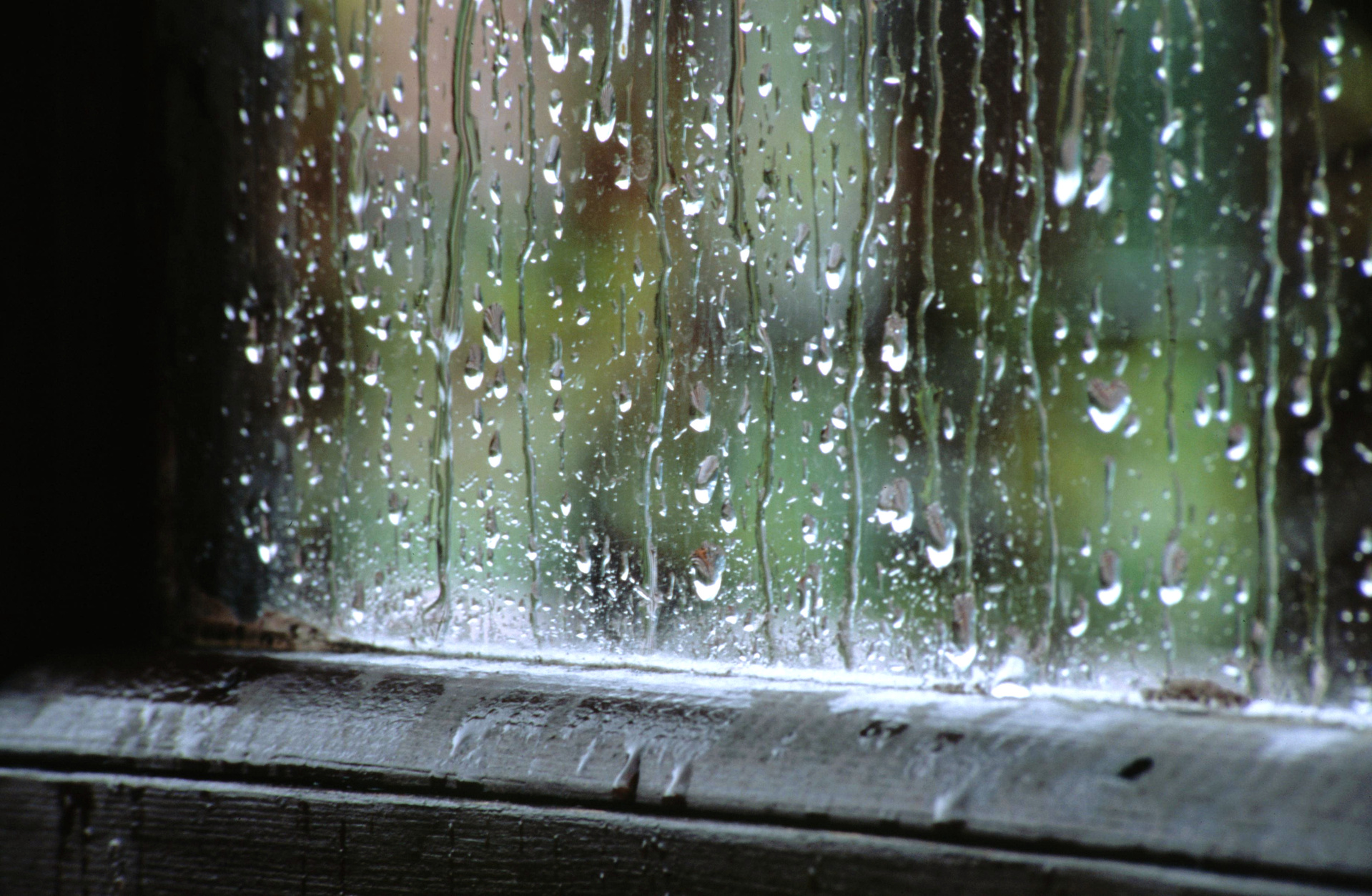 regn på ruder